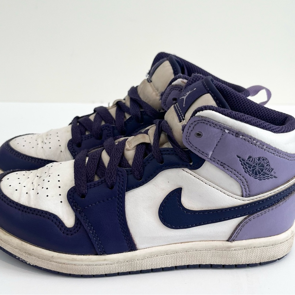 Nike Air Jordan 1 Mid GS 2Y Sky J Purple Sneakers Boys Girls - Picture 3 of 12